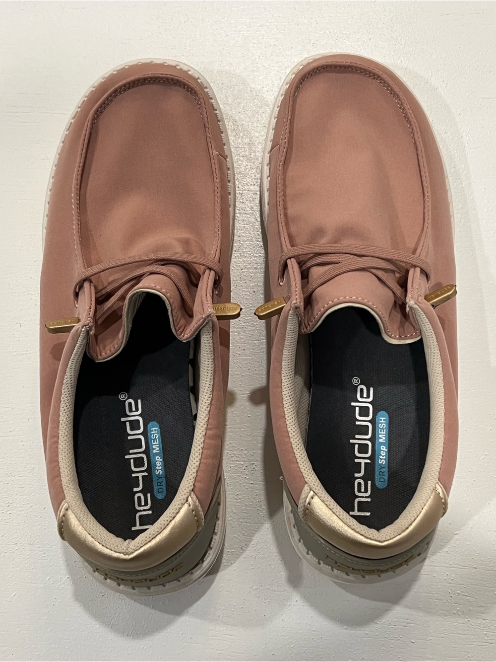 Hey Dude Slip-On Sneakers in Antique Rose and Cream